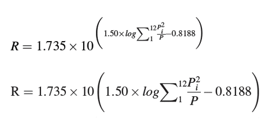 The correction of the equation.