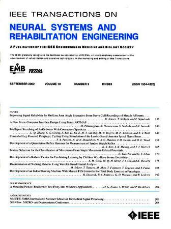 IEEE Transactions on Neural Systems and Rehabilitation Engineering, Volume 30, 2022